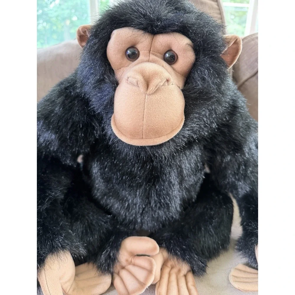 HANSA Chimpanzee Realistic Animal Stuffed Toy Sitting Mama Life Like Large Plush